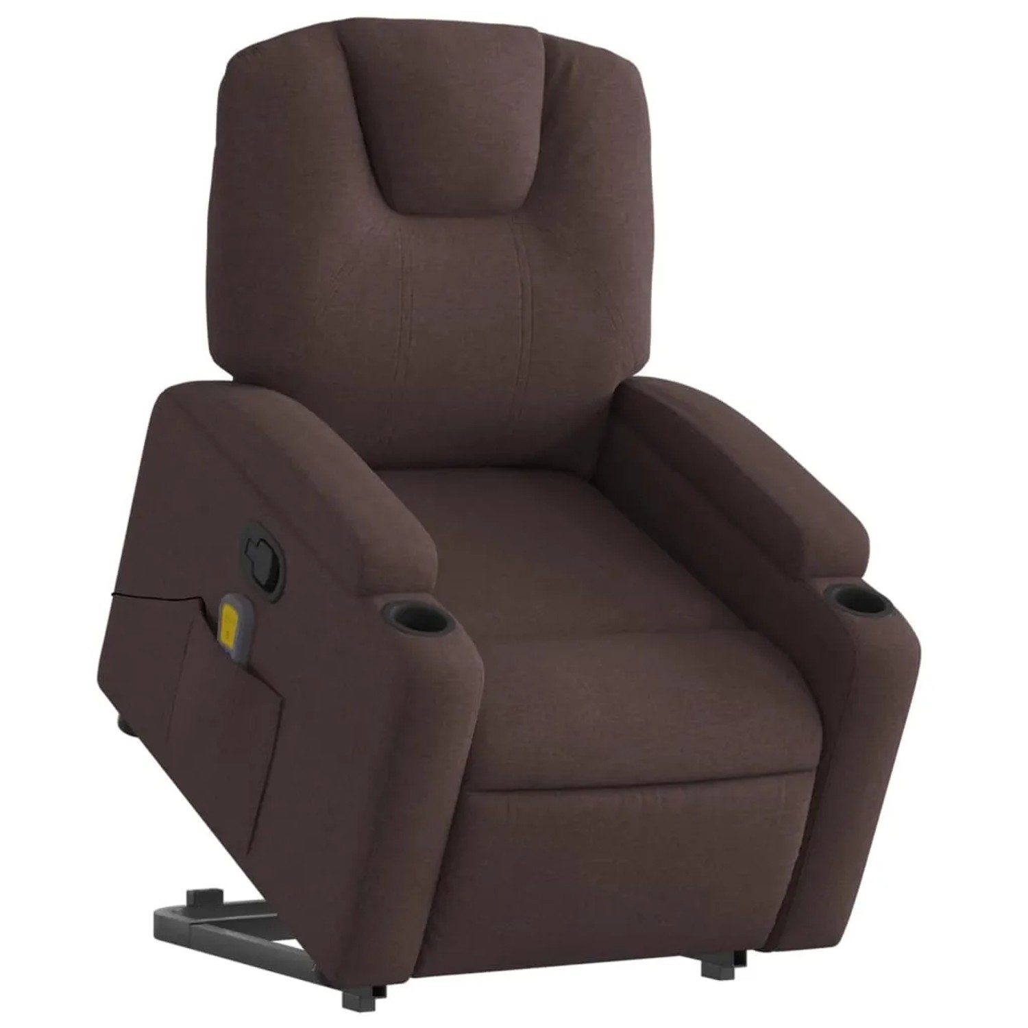 vidaXL Massagesessel mit Aufstehhilfe Dunkelbraun Stoff Modell 2