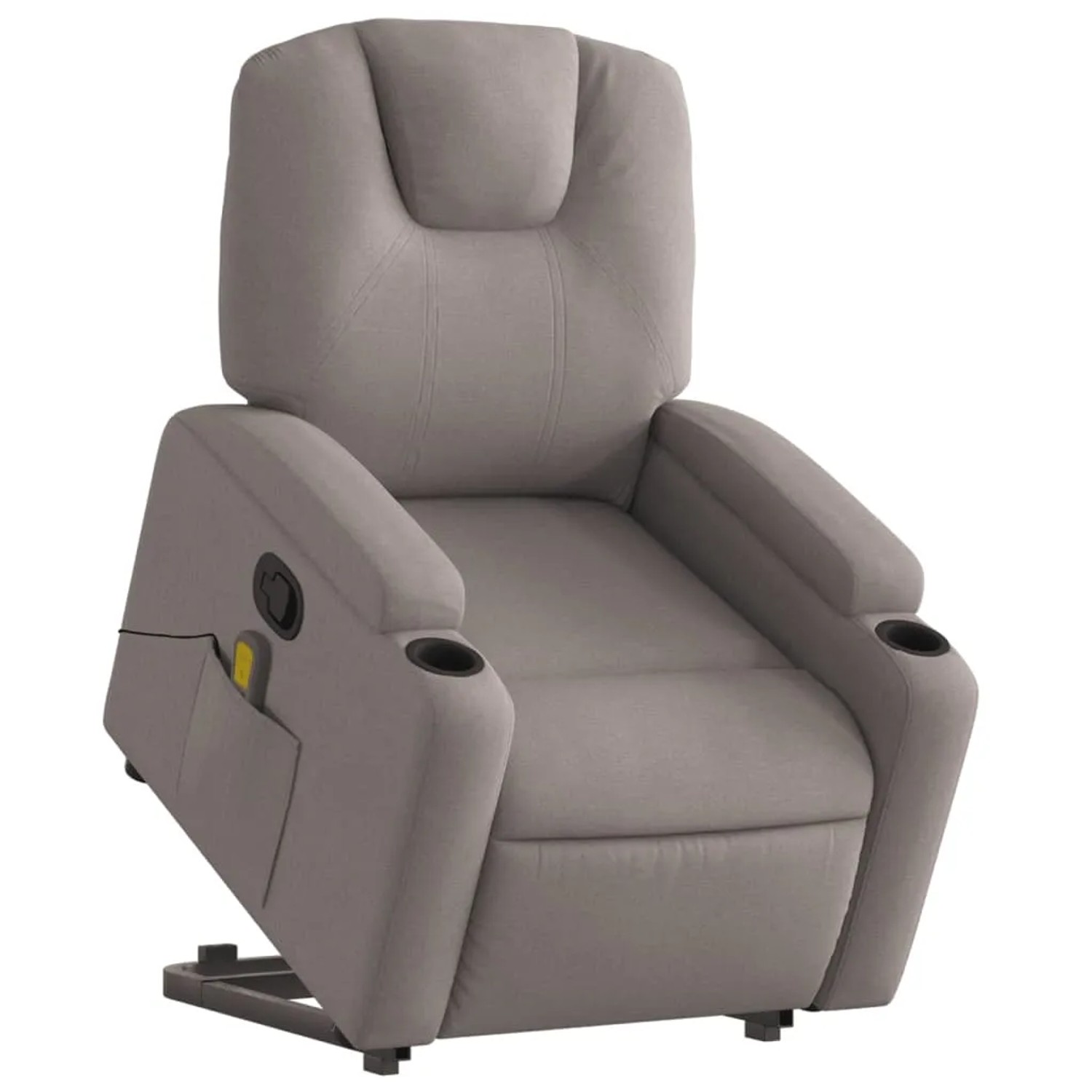 vidaXL Massagesessel mit Aufstehhilfe Taupe Stoff Modell 1