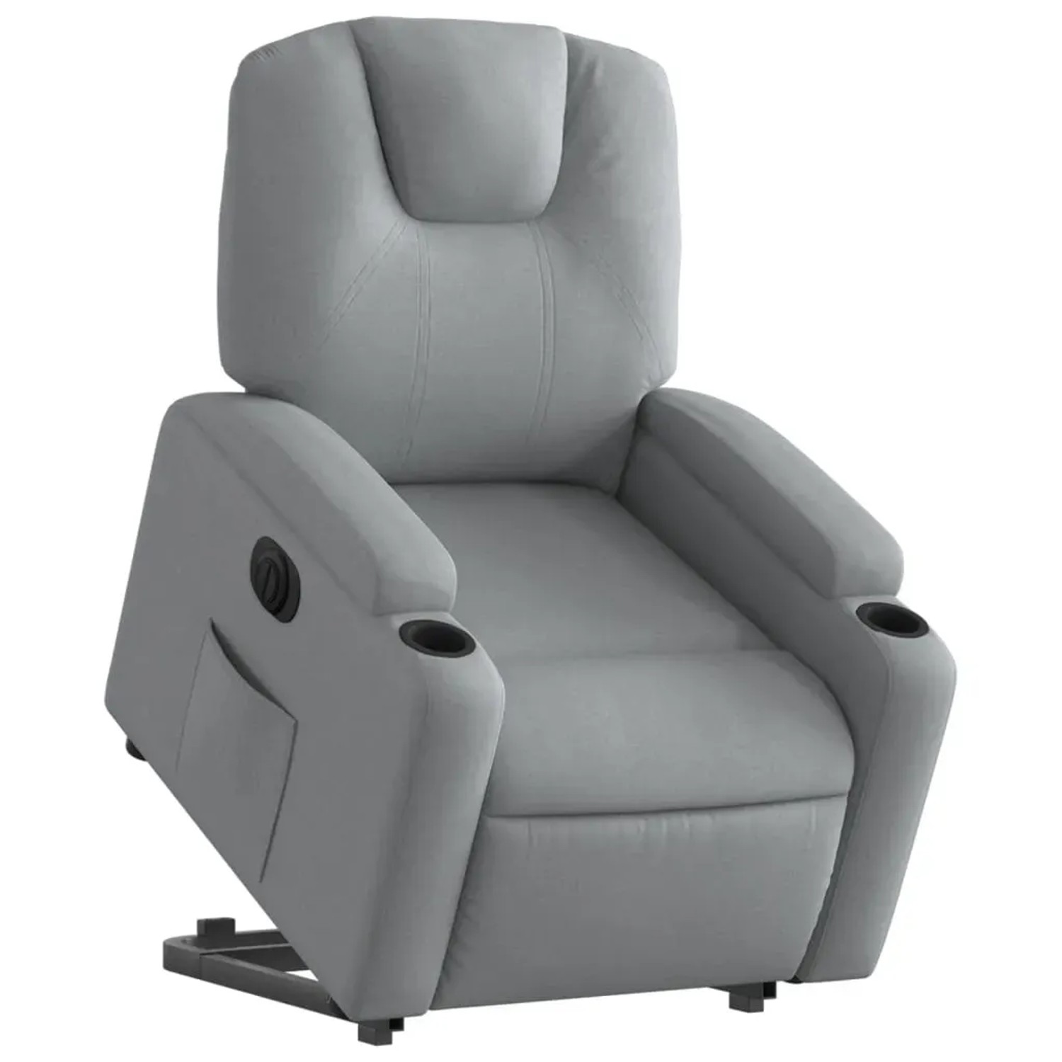vidaXL Relaxsessel mit Aufstehhilfe Elektrisch Hellgrau Stoff Modell 7
