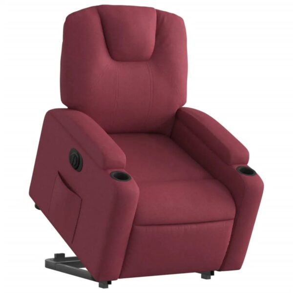 vidaXL Relaxsessel mit Aufstehhilfe Elektrisch Weißrot Stoff Modell 3 vidaXL Relaxsessel mit Aufstehhilfe Elektrisch Weißrot Stoff Modell 3