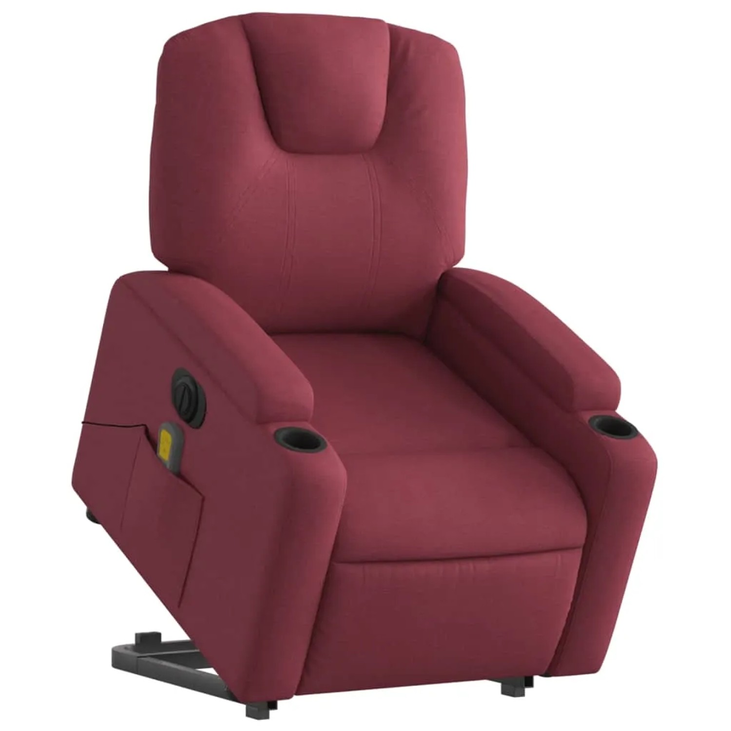 vidaXL Elektrischer Massagesessel mit Aufstehhilfe Weißrot Stoff Modell 2