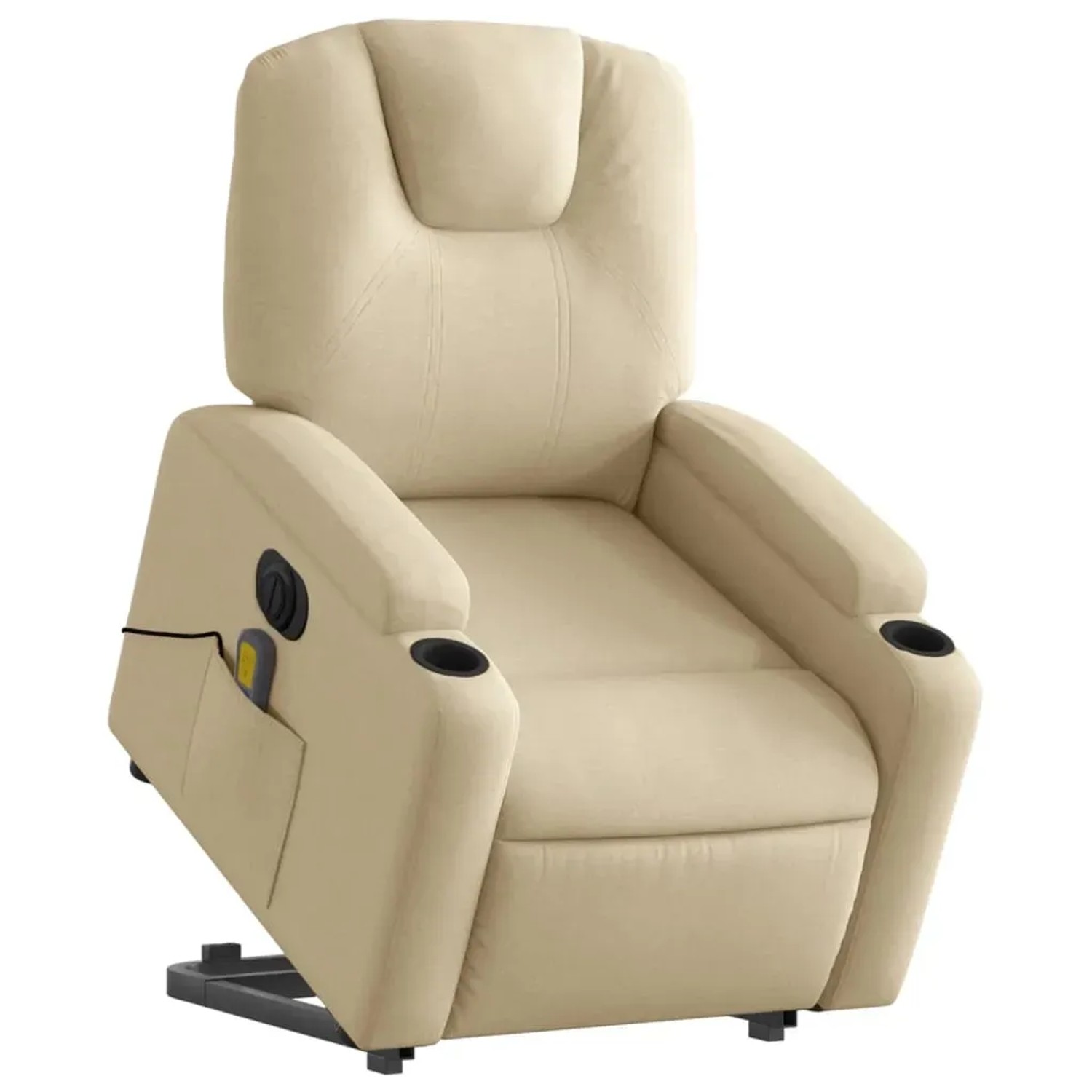 vidaXL Elektrischer Massagesessel mit Aufstehhilfe Creme Stoff Modell 1