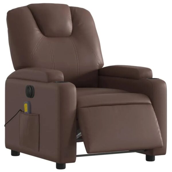 vidaXL Massagesessel Elektrisch Braun Kunstleder Modell 3