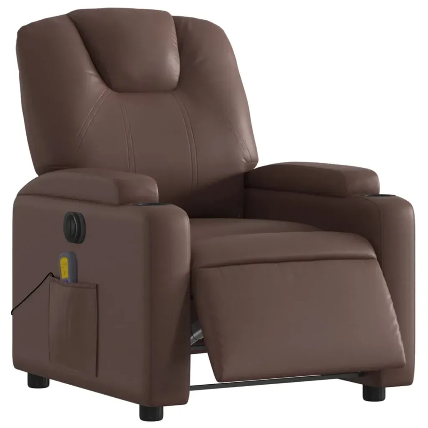 vidaXL Massagesessel Elektrisch Braun Kunstleder Modell 3