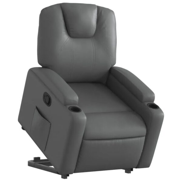 vidaXL Relaxsessel mit Aufstehhilfe Grau Kunstleder Modell 12