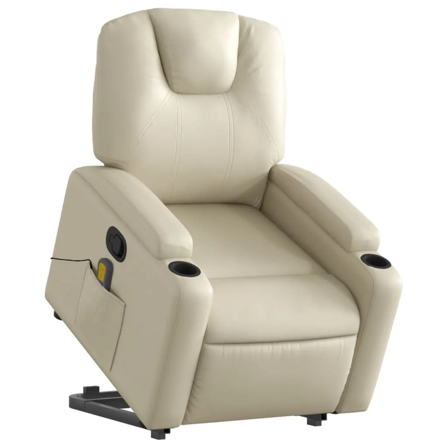 vidaXL Massagesessel mit Aufstehhilfe Creme Kunstleder Modell 8