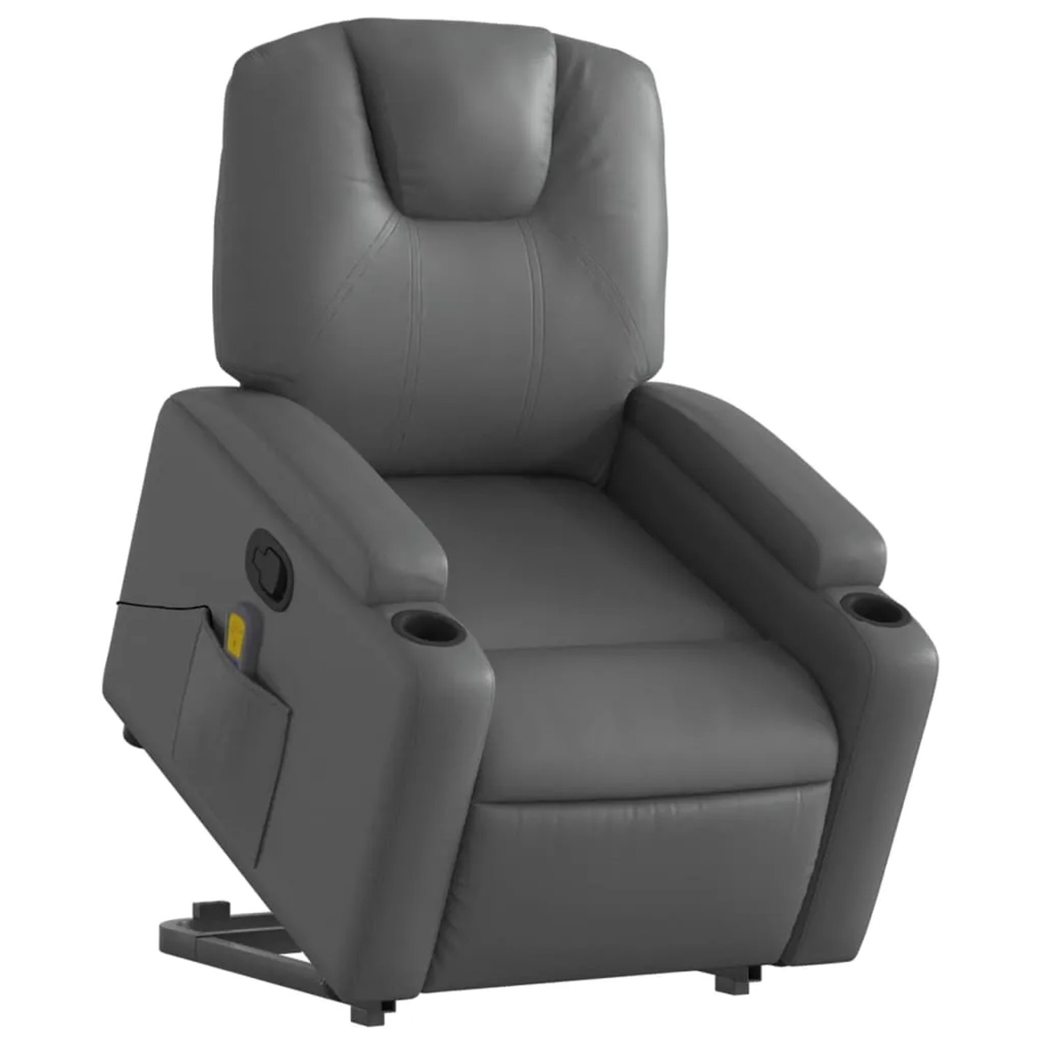 vidaXL Massagesessel mit Aufstehhilfe Grau Kunstleder Modell 4