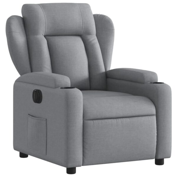 vidaXL Relaxsessel Elektrisch Hellgrau Stoff Modell 33