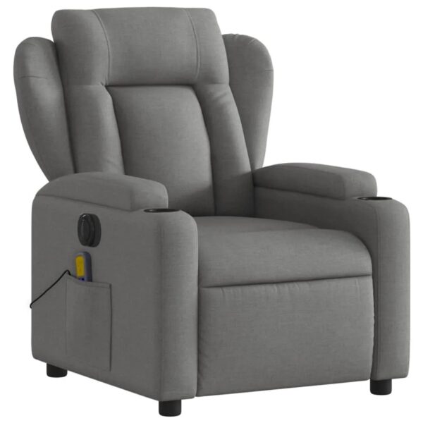 vidaXL Massagesessel Elektrisch Dunkelgrau Samt Modell 5