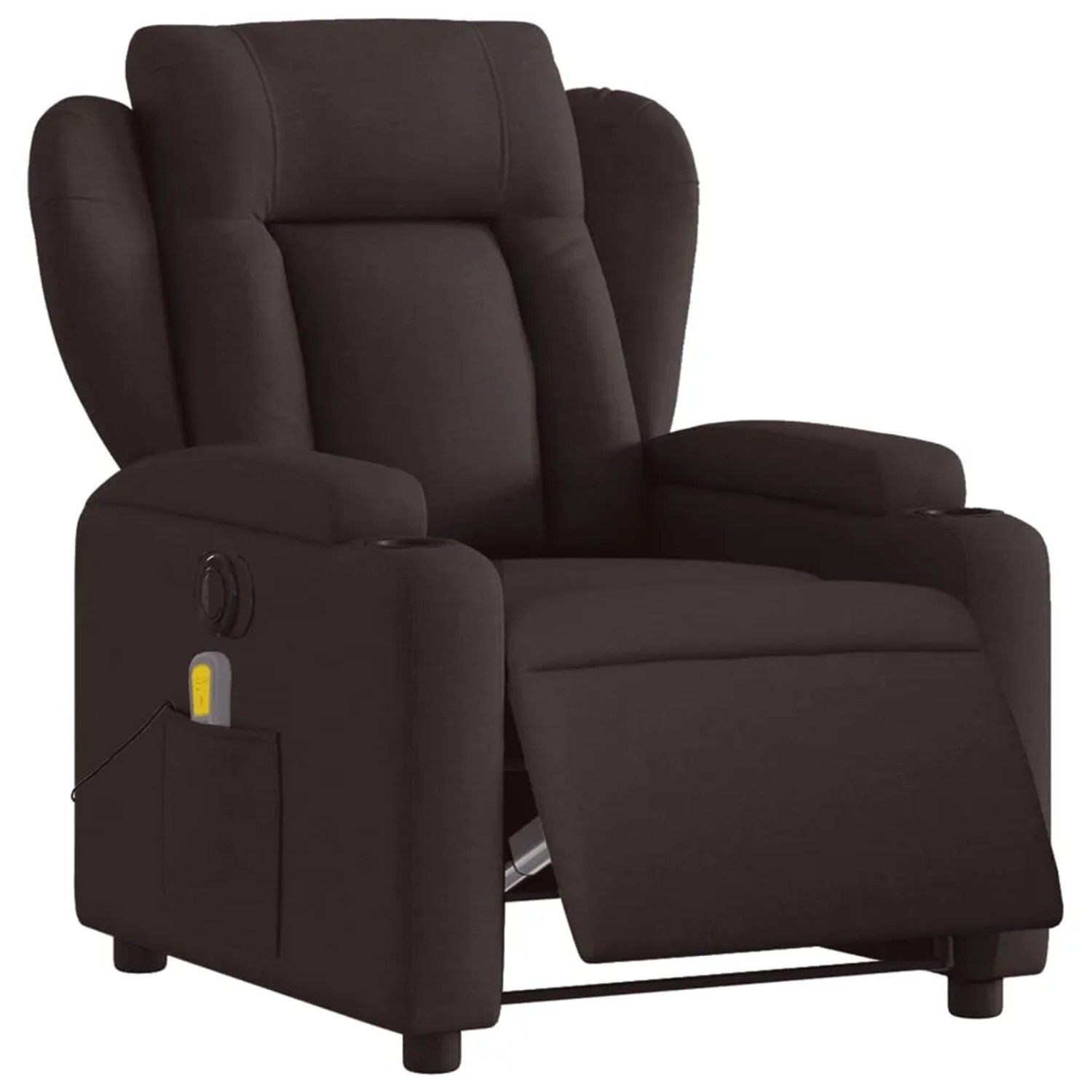 vidaXL Massagesessel Elektrisch Dunkelbraun Stoff Modell 3