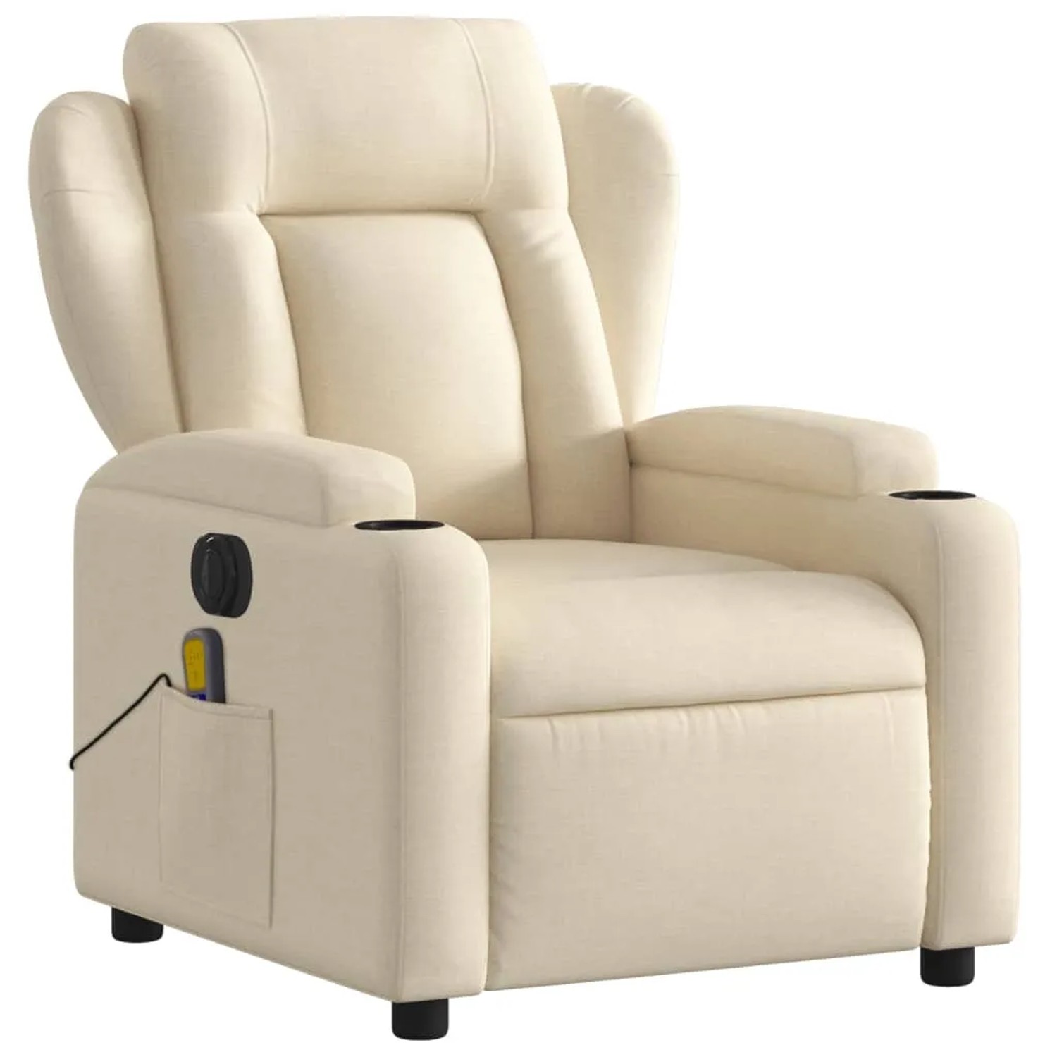 vidaXL Massagesessel Elektrisch Creme Stoff Modell 10