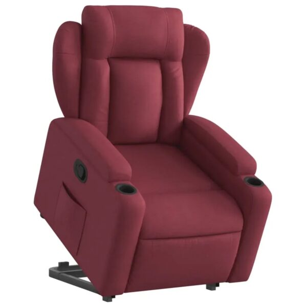 vidaXL Relaxsessel mit Aufstehhilfe Weißrot Stoff Modell 8