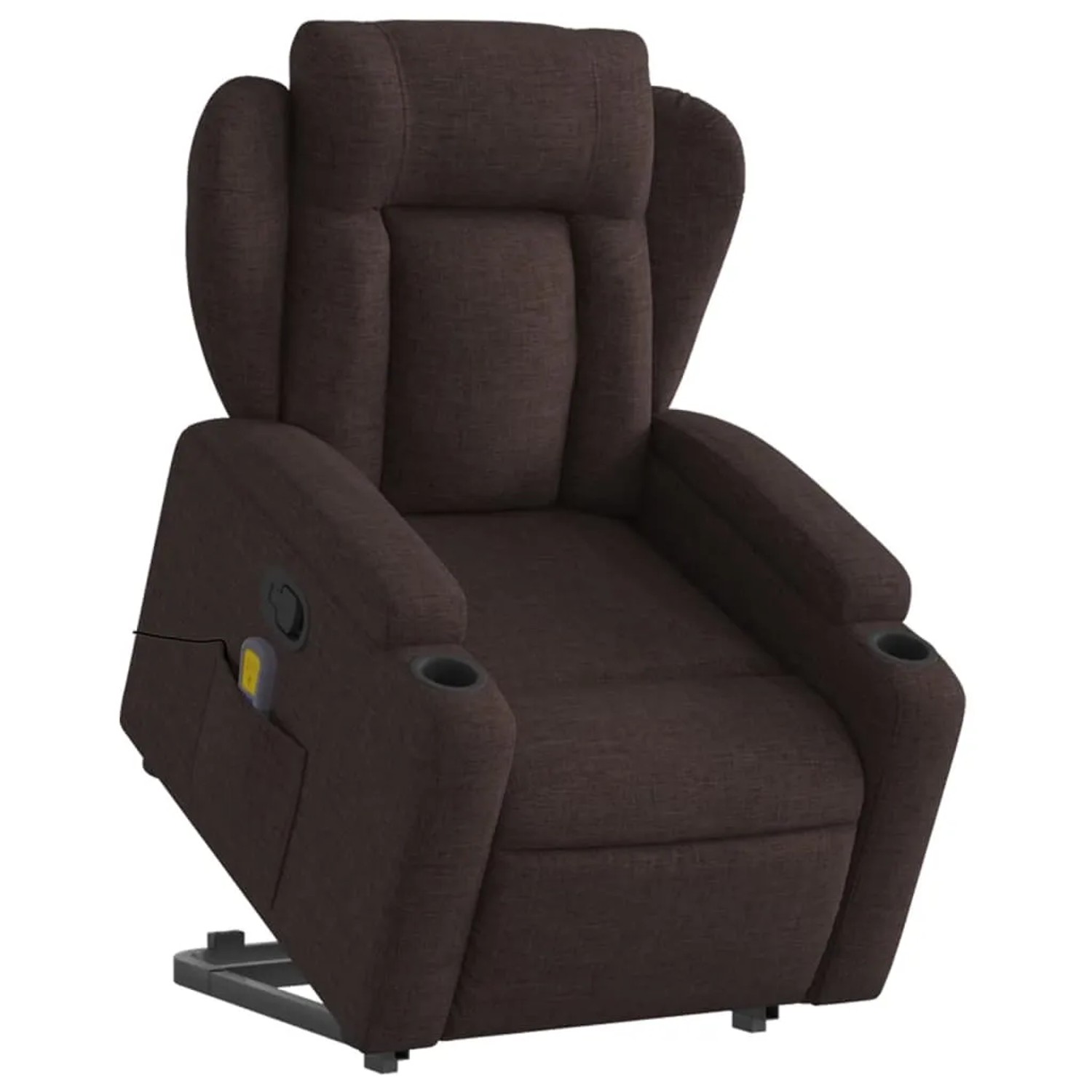 vidaXL Massagesessel mit Aufstehhilfe Dunkelbraun Stoff Modell 8