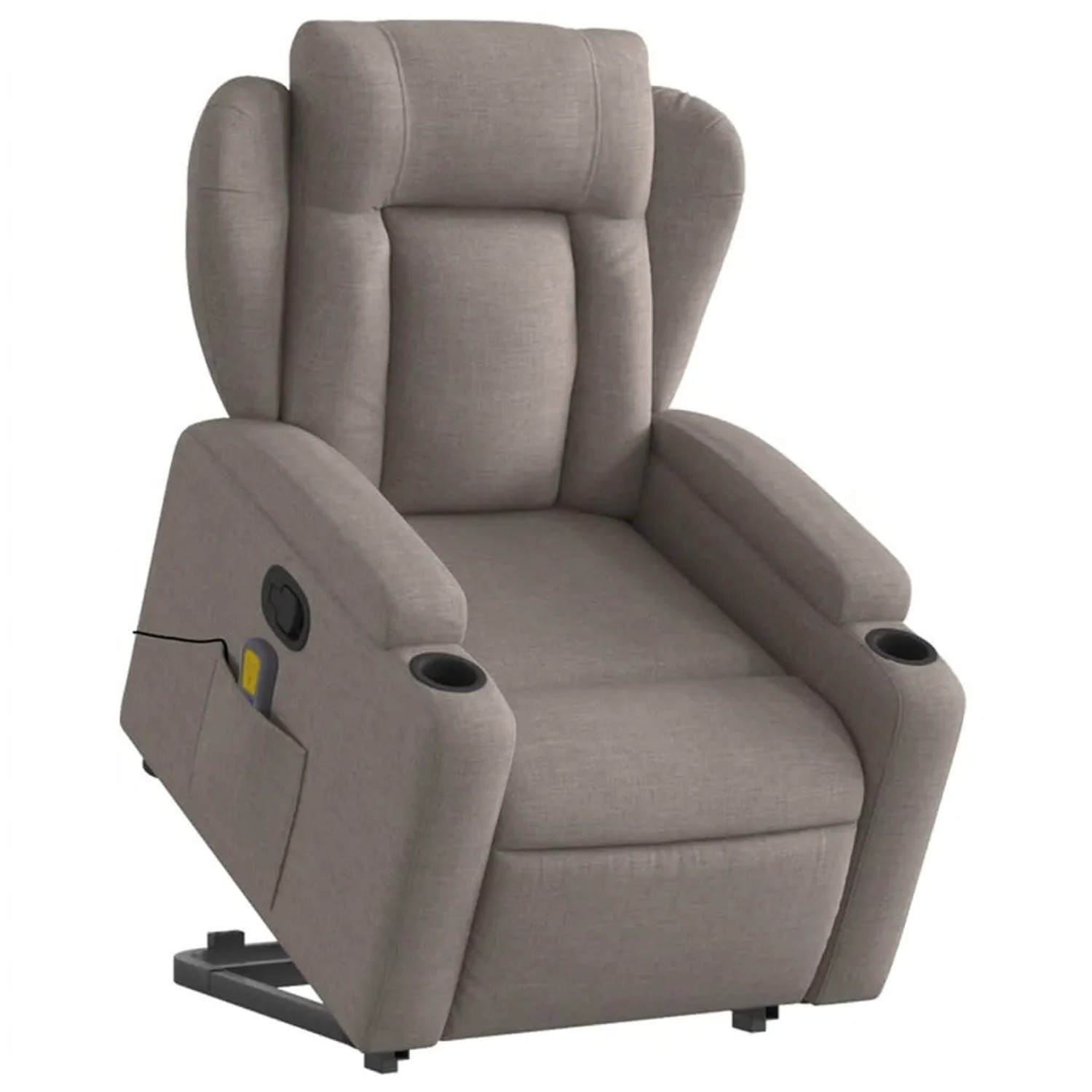 vidaXL Massagesessel mit Aufstehhilfe Taupe Stoff Modell 2