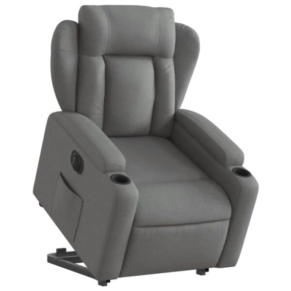 vidaXL Relaxsessel mit Aufstehhilfe Elektrisch Dunkelgrau Stoff Modell 7