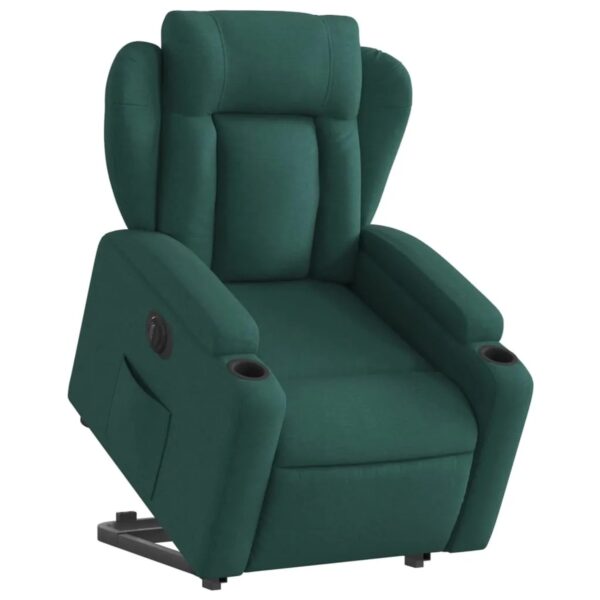 vidaXL Relaxsessel mit Aufstehhilfe Elektrisch Dunkelgrün Stoff Modell 2
