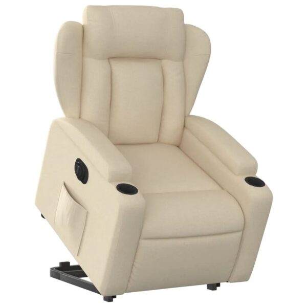 vidaXL Relaxsessel mit Aufstehhilfe Elektrisch Creme Stoff Modell 9