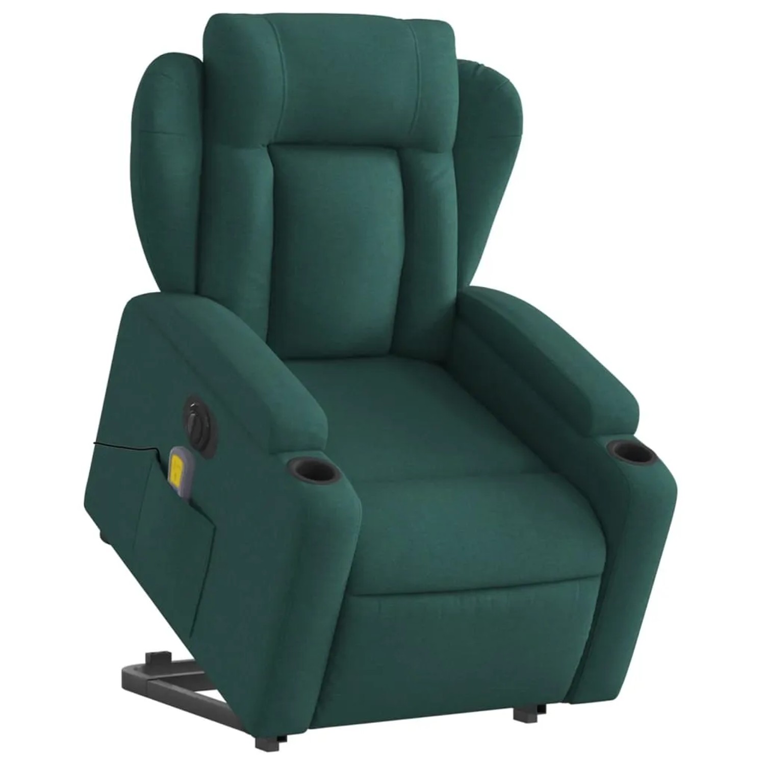 vidaXL Elektrischer Massagesessel mit Aufstehhilfe Dunkelgrün Stoff Modell 6