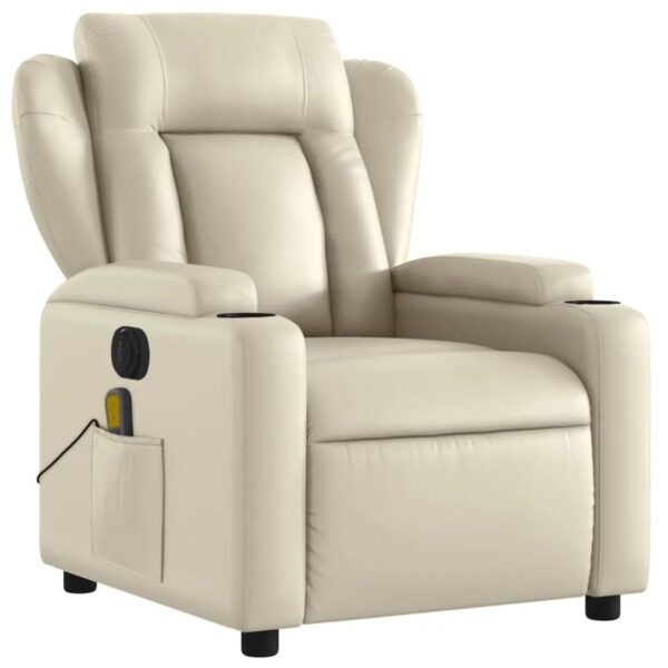 vidaXL Massagesessel Elektrisch Creme Kunstleder Modell 3