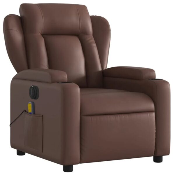 vidaXL Massagesessel Elektrisch Braun Kunstleder Modell 5