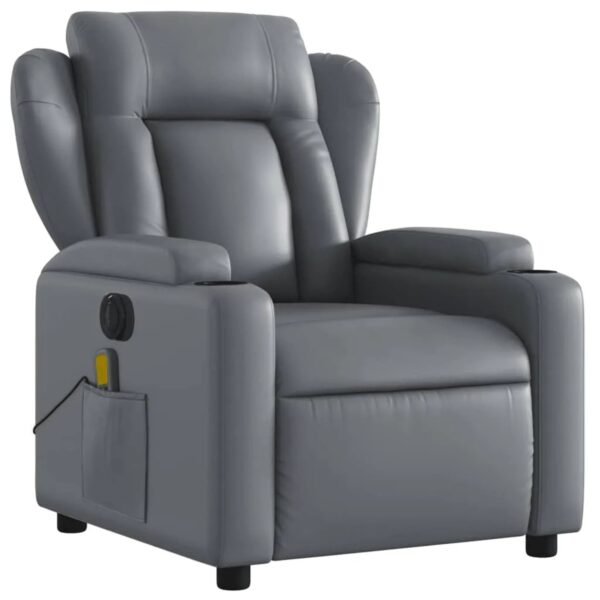 vidaXL Massagesessel Elektrisch Grau Kunstleder Modell 8 vidaXL Massagesessel Elektrisch Grau Kunstleder Modell 8