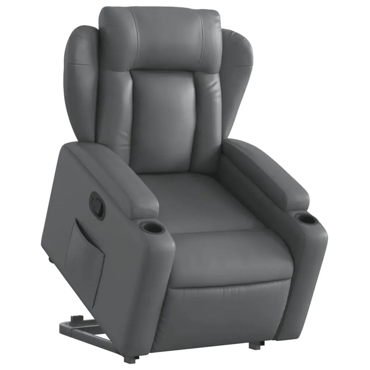 vidaXL Relaxsessel mit Aufstehhilfe Grau Kunstleder Modell 10