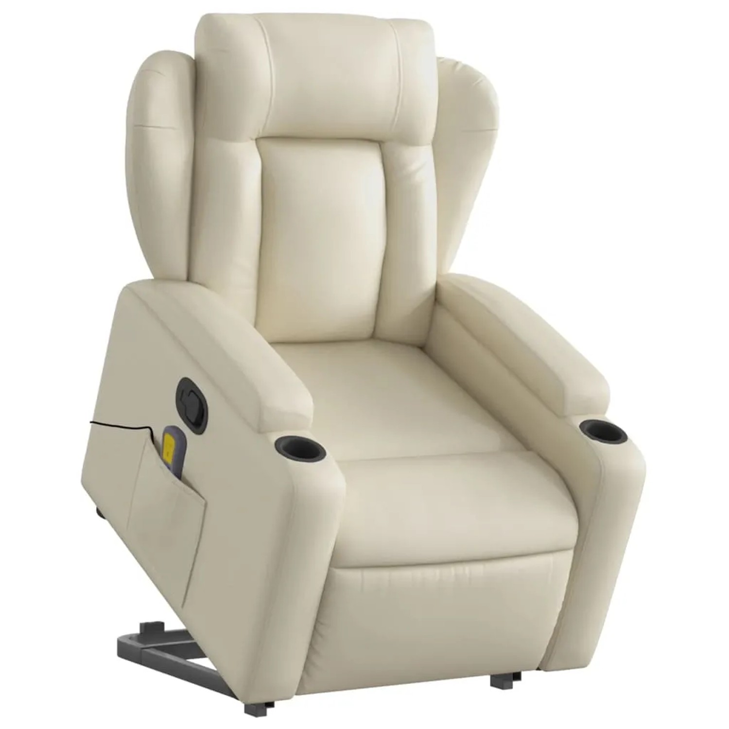 vidaXL Massagesessel mit Aufstehhilfe Creme Kunstleder Modell 2