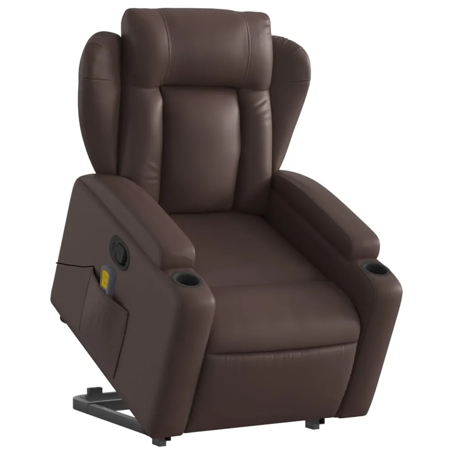 vidaXL Massagesessel mit Aufstehhilfe Braun Kunstleder Modell 9