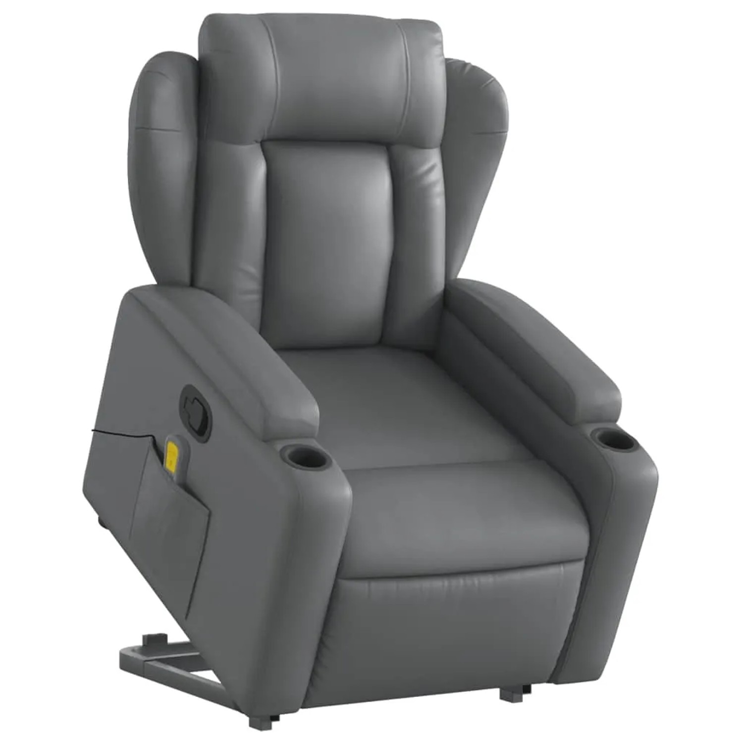 vidaXL Massagesessel mit Aufstehhilfe Grau Kunstleder Modell 2