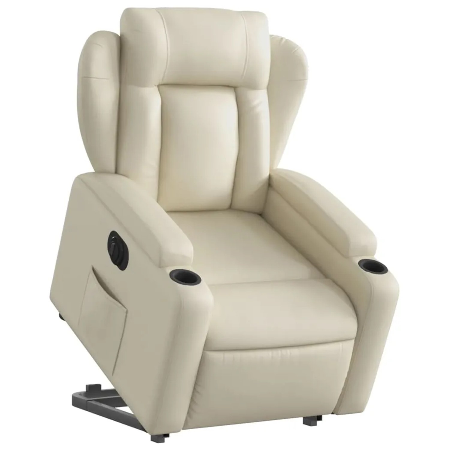 vidaXL Relaxsessel mit Aufstehhilfe Elektrisch Creme Kunstleder Modell 6
