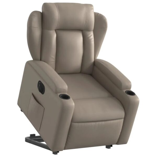 vidaXL Relaxsessel mit Aufstehhilfe Elektrisch Cappuccino Kunstleder Modell 7