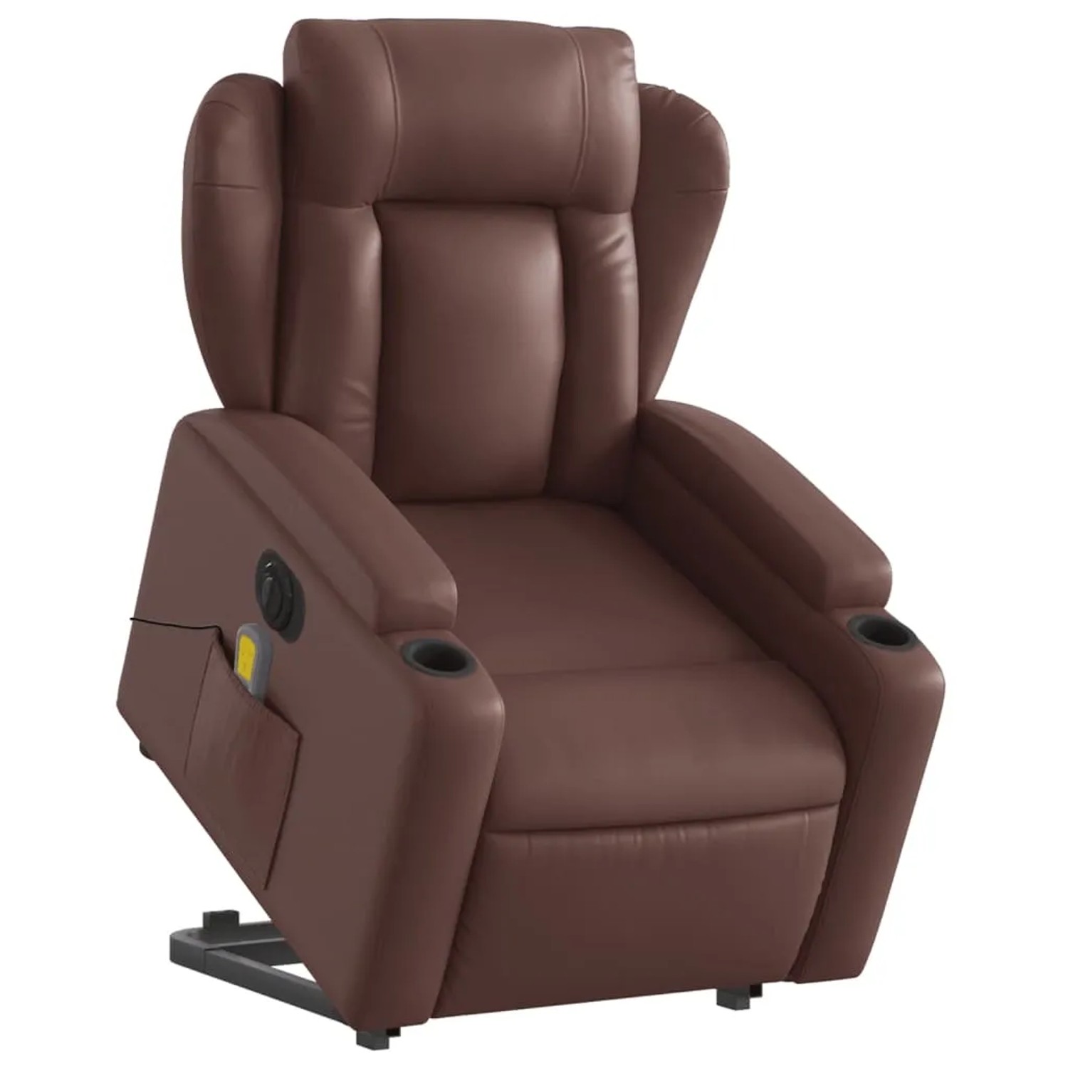 vidaXL Massagesessel mit Aufstehhilfe Elektrisch Braun Kunstleder Modell 6