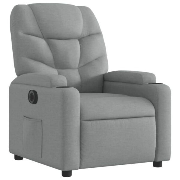 vidaXL Relaxsessel Elektrisch Hellgrau Stoff Modell 27
