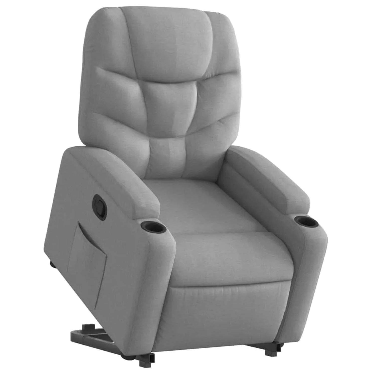 vidaXL Relaxsessel mit Aufstehhilfe Hellgrau Stoff Modell 10