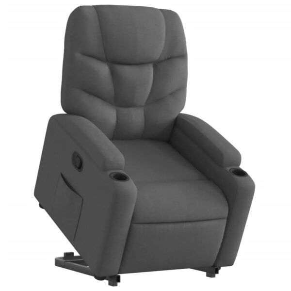 vidaXL Relaxsessel mit Aufstehhilfe Dunkelgrau Stoff Modell 13