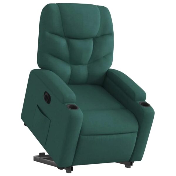 vidaXL Relaxsessel mit Aufstehhilfe Elektrisch Dunkelgrün Stoff Modell 10