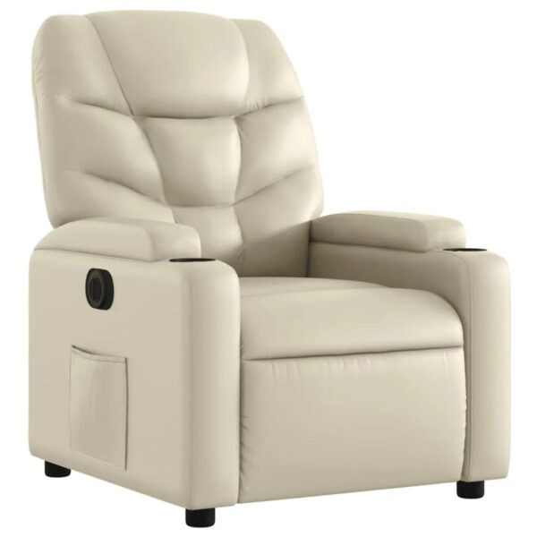 vidaXL Relaxsessel Elektrisch Creme Kunstleder Modell 14