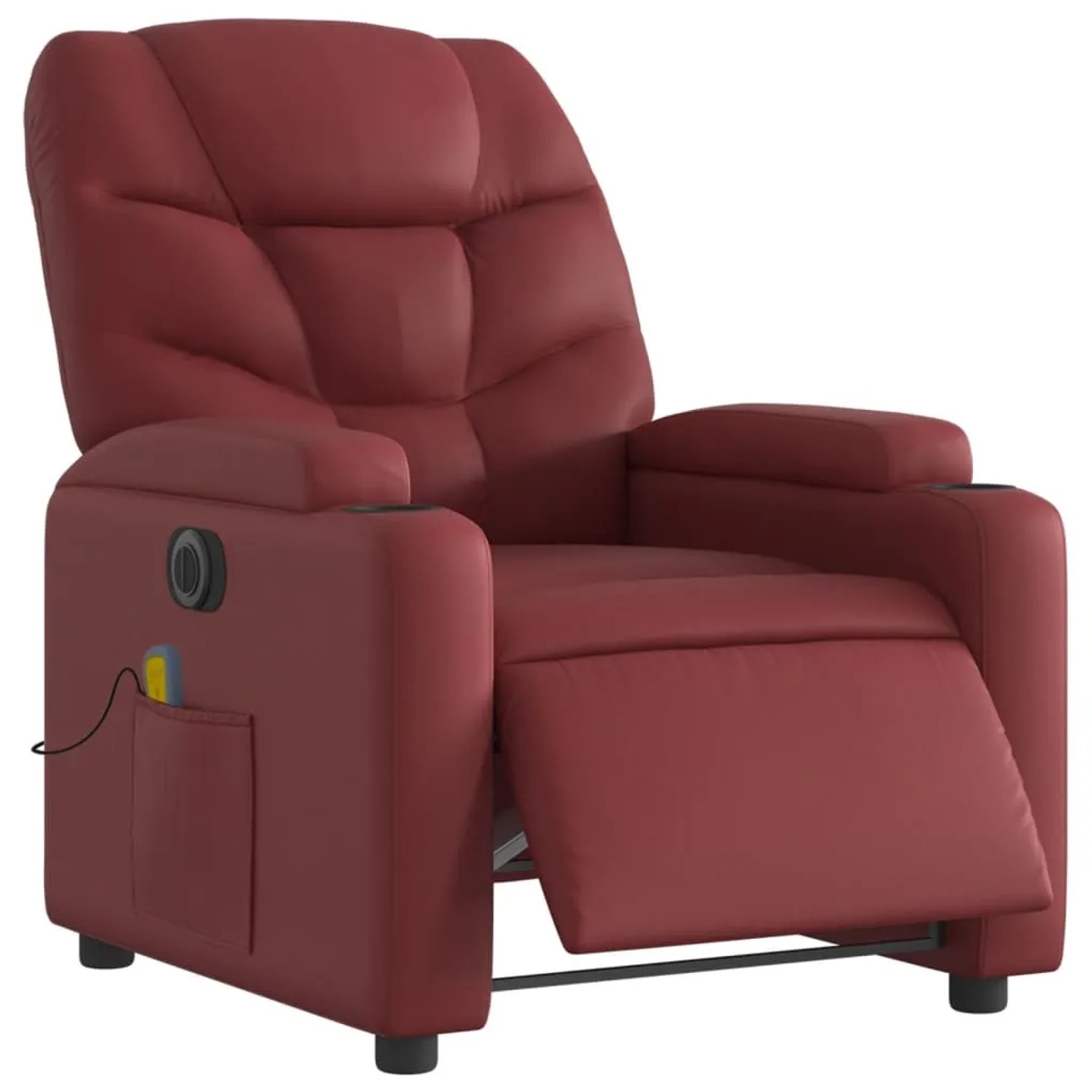 vidaXL Massagesessel Elektrisch Weißrot Kunstleder Modell 5