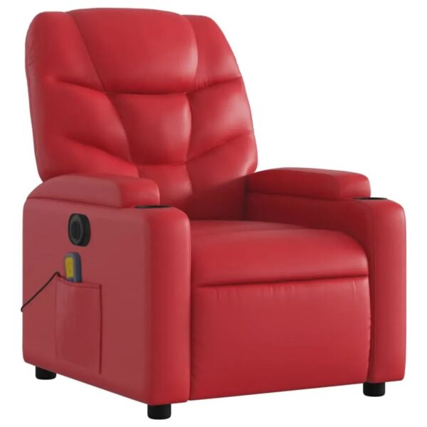 vidaXL Massagesessel Elektrisch Rot Kunstleder Modell 5