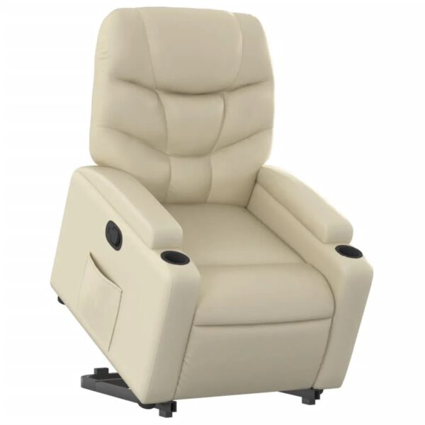 vidaXL Relaxsessel mit Aufstehhilfe Creme Kunstleder Modell 5