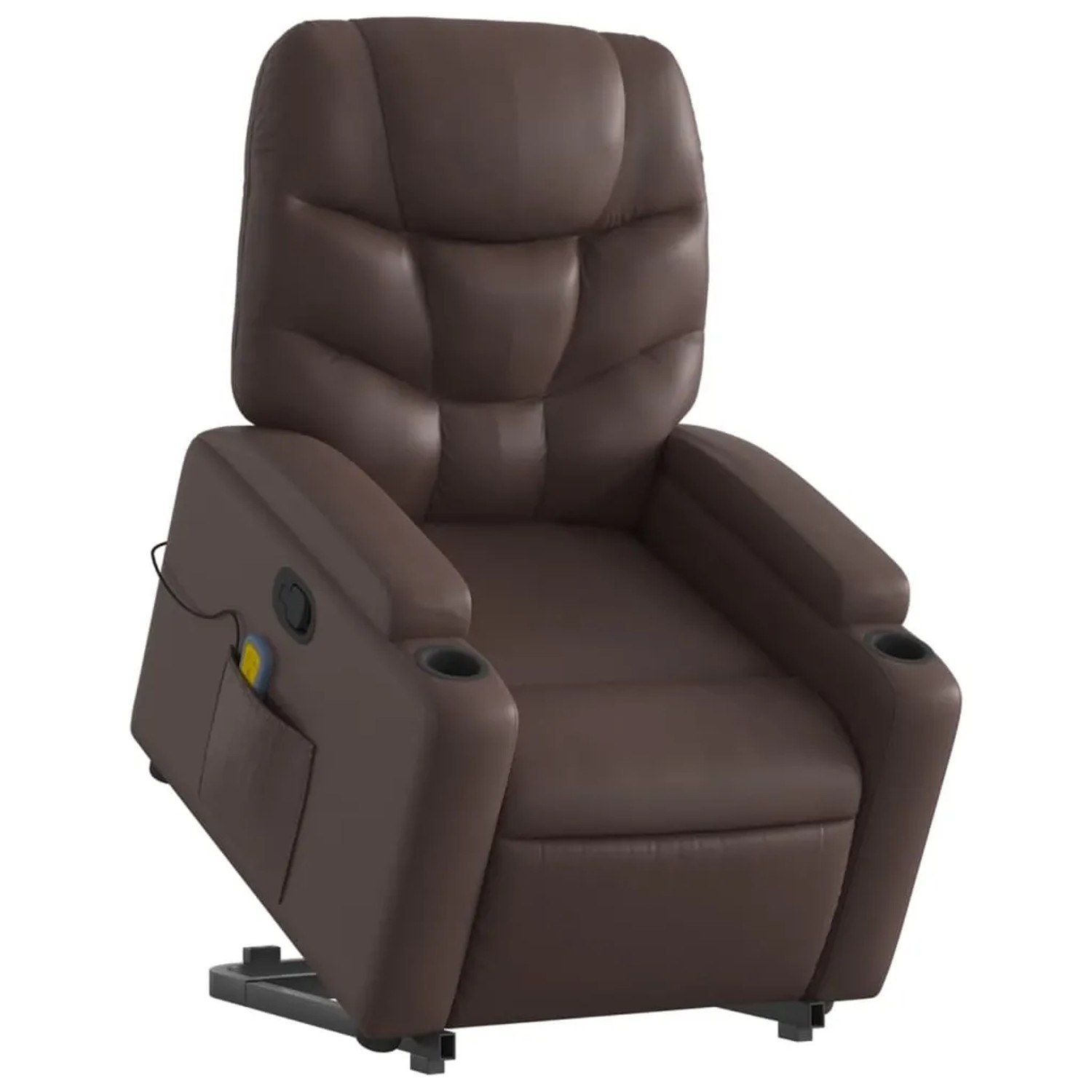vidaXL Massagesessel mit Aufstehhilfe Braun Kunstleder Modell 5