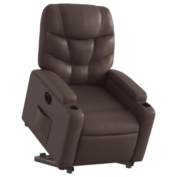 vidaXL Relaxsessel mit Aufstehhilfe Elektrisch Braun Kunstleder Modell 5