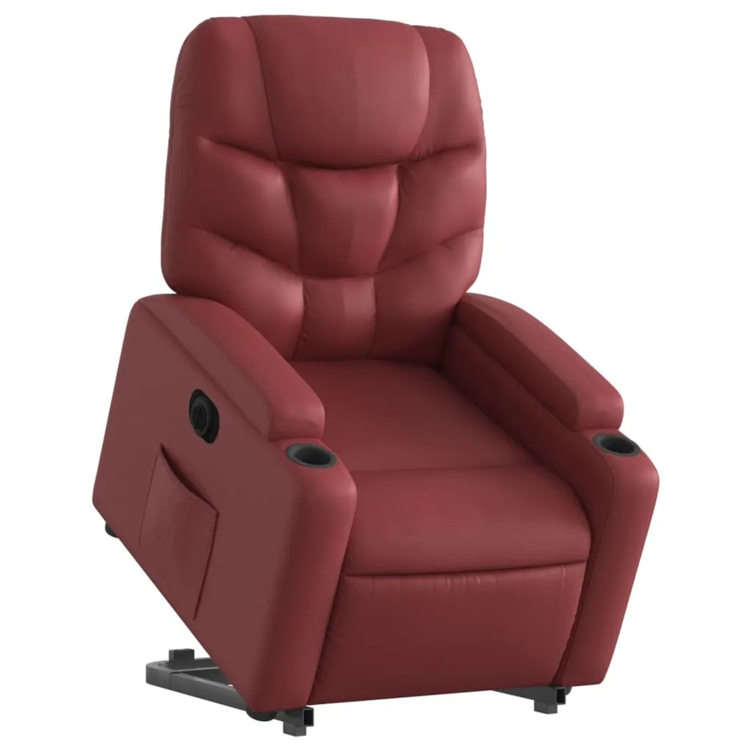 vidaXL Relaxsessel mit Aufstehhilfe Elektrisch Weißrot Kunstleder Modell 7