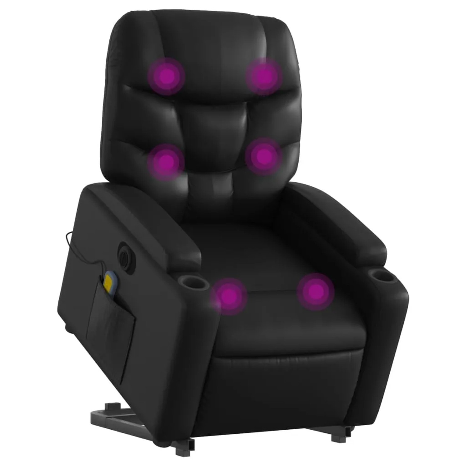 vidaXL Massagesessel mit Aufstehhilfe Elektrisch Schwarz Kunstleder Modell 11