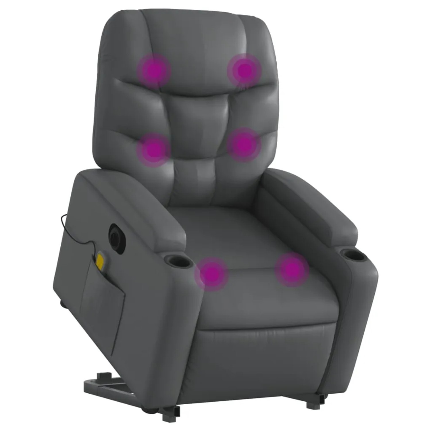 vidaXL Massagesessel mit Aufstehhilfe Elektrisch Grau Kunstleder Modell 5