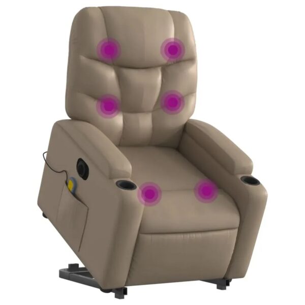vidaXL Massagesessel mit Aufstehhilfe Elektrisch Cappuccino Kunstleder Modell 8 vidaXL Massagesessel mit Aufstehhilfe Elektrisch Cappuccino Kunstleder Modell 8