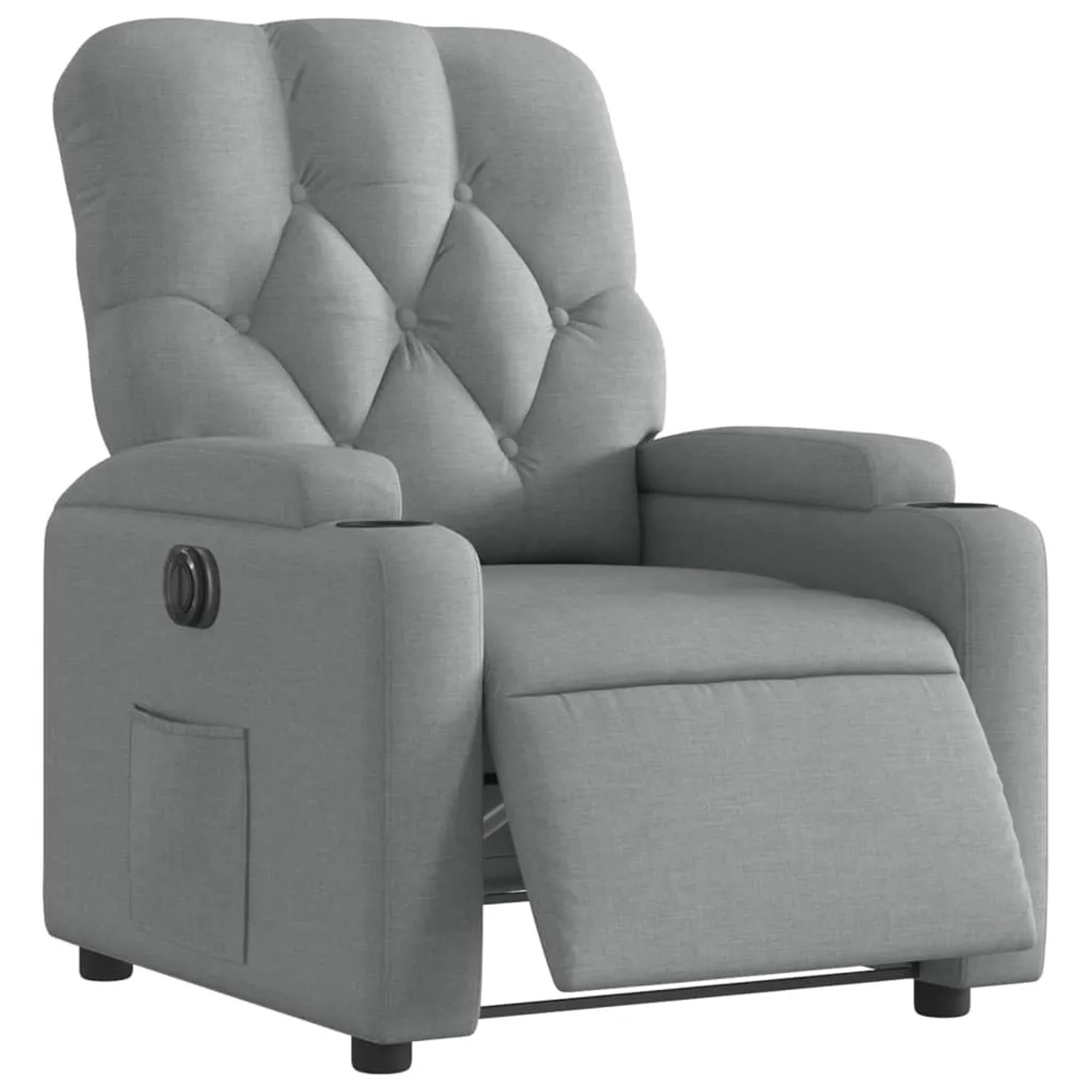 vidaXL Relaxsessel Elektrisch Hellgrau Stoff Modell 32
