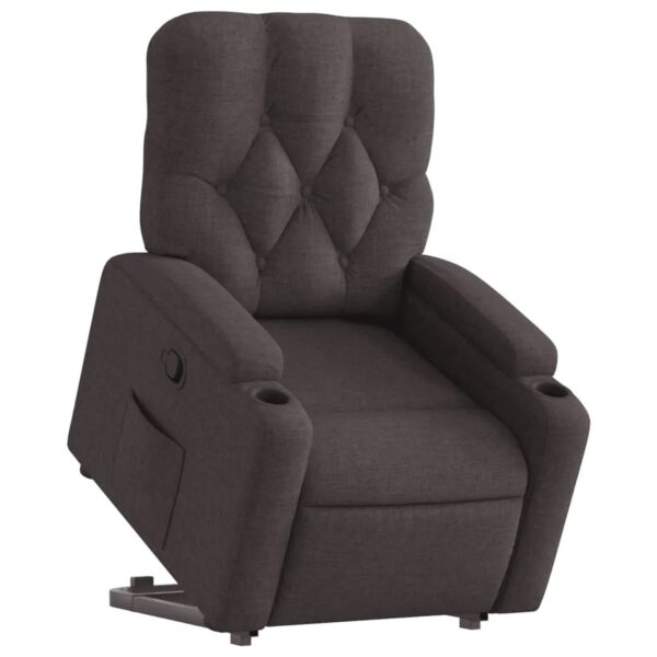 vidaXL Relaxsessel mit Aufstehhilfe Dunkelbraun Stoff Modell 14 vidaXL Relaxsessel mit Aufstehhilfe Dunkelbraun Stoff Modell 14