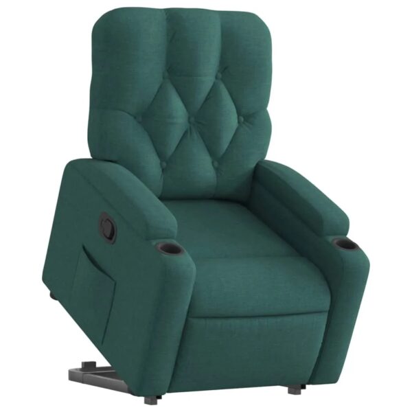 vidaXL Relaxsessel mit Aufstehhilfe Dunkelgrün Stoff Modell 17 vidaXL Relaxsessel mit Aufstehhilfe Dunkelgrün Stoff Modell 17