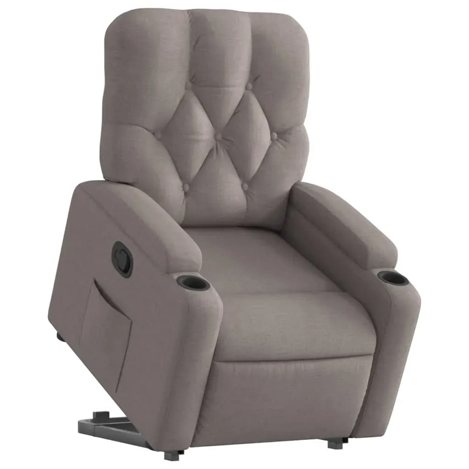 vidaXL Relaxsessel mit Aufstehhilfe Taupe Stoff Modell 19